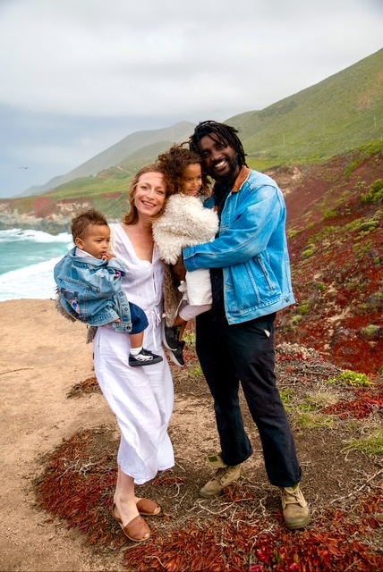 The family on a coastal bluff